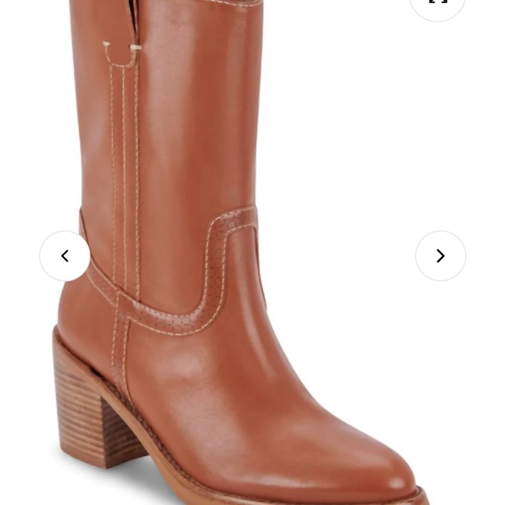 New Women’s Dolce Vita Colette Western boot in Cognac